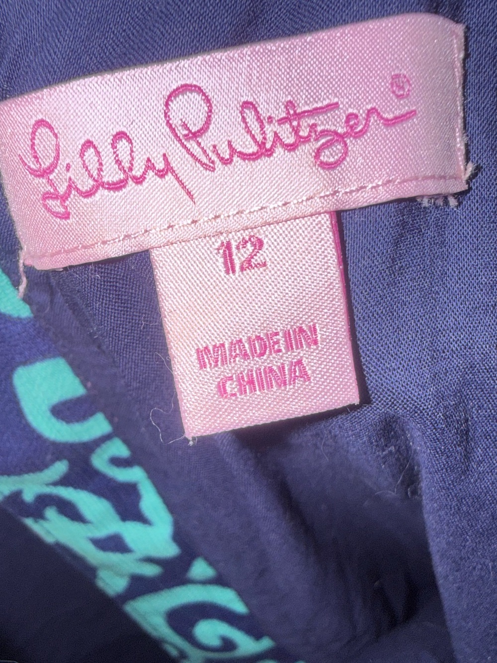 Lilly Pulitzer Teal & Pink Printed Shift Dress - Picture 2 of 3